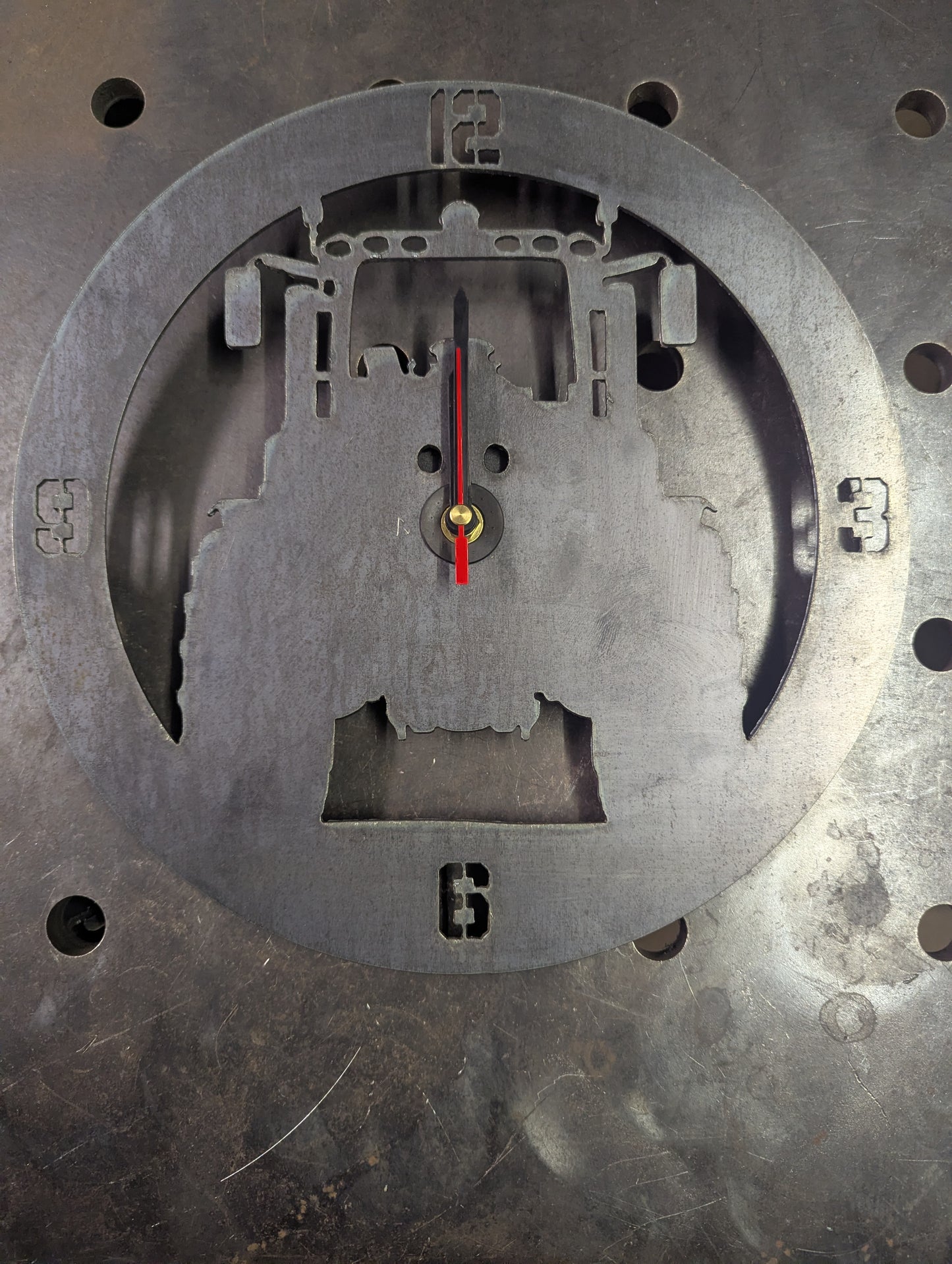 π 300mm Tractor Steel Wall Clock