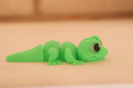 Flexi Gecko– Articulated 3D- Straw Animal