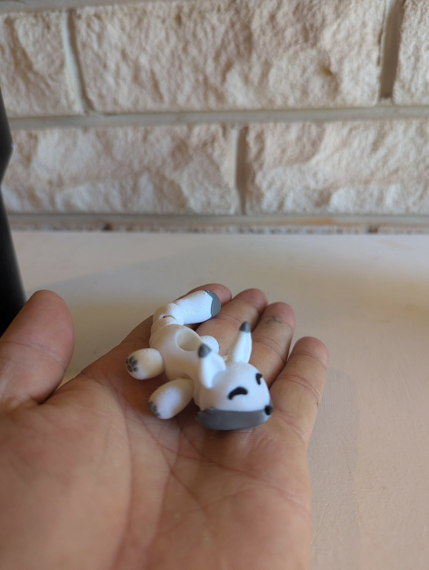 Flexi Arctic fox– Articulated 3D- Straw Animal