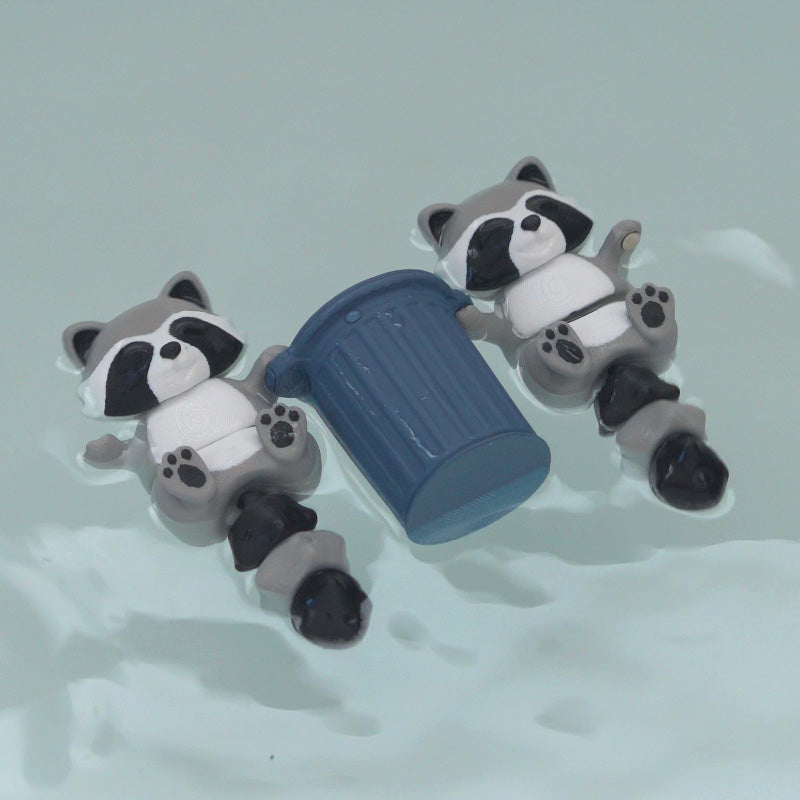 🧲 Magnetic Buddy Racoon & Bin
