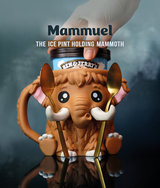 🦣 Mammoth Ice Cream Holder – Fits a 458ml Tub