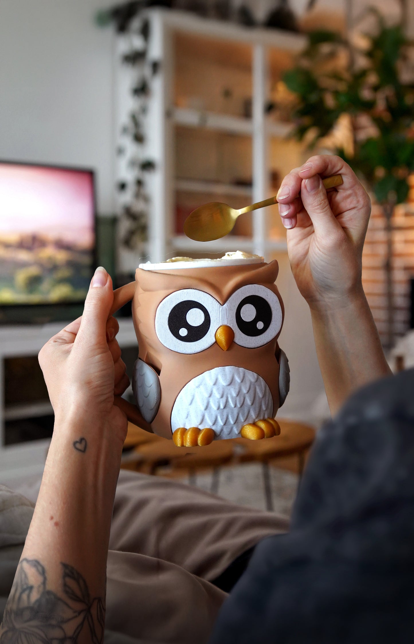 🦉Owl Ice Cream Holder – Fits a 458ml Tub