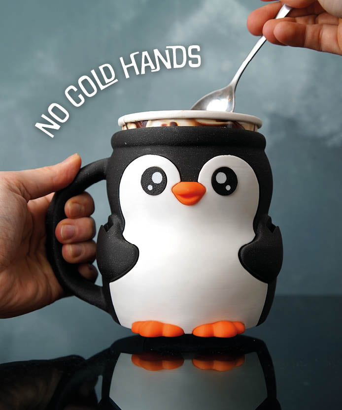 🐧 Penguin Ice Cream Holder – Fits a 458ml Tub