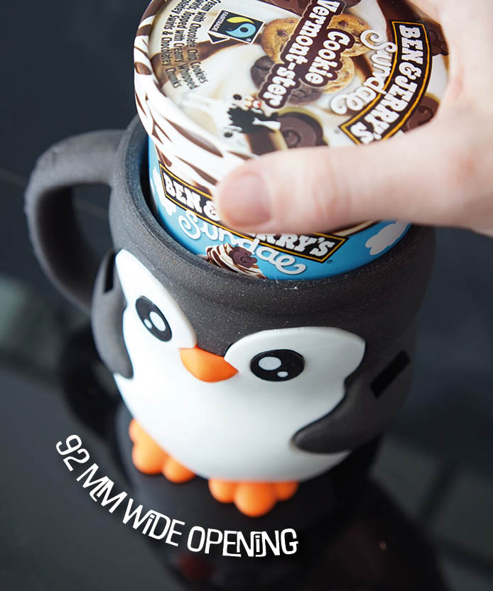 🐧 Penguin Ice Cream Holder – Fits a 458ml Tub