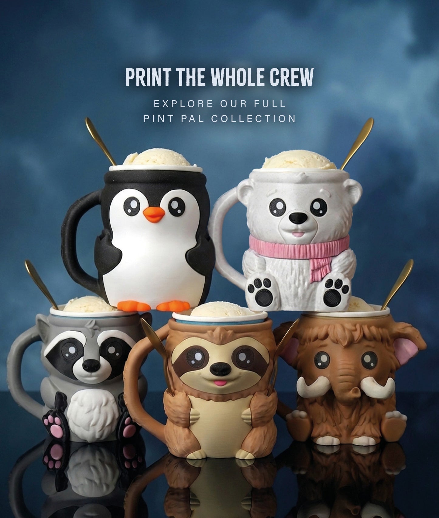 🦥 Sloth Ice Cream Holder – Fits a 458ml Tub
